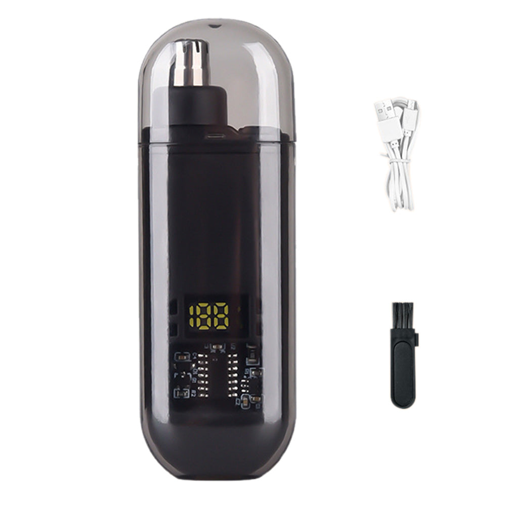Portable Electric Nose Hair Trimmer Rechargeable Ear Nose Hair Trimmer for Men Women Black