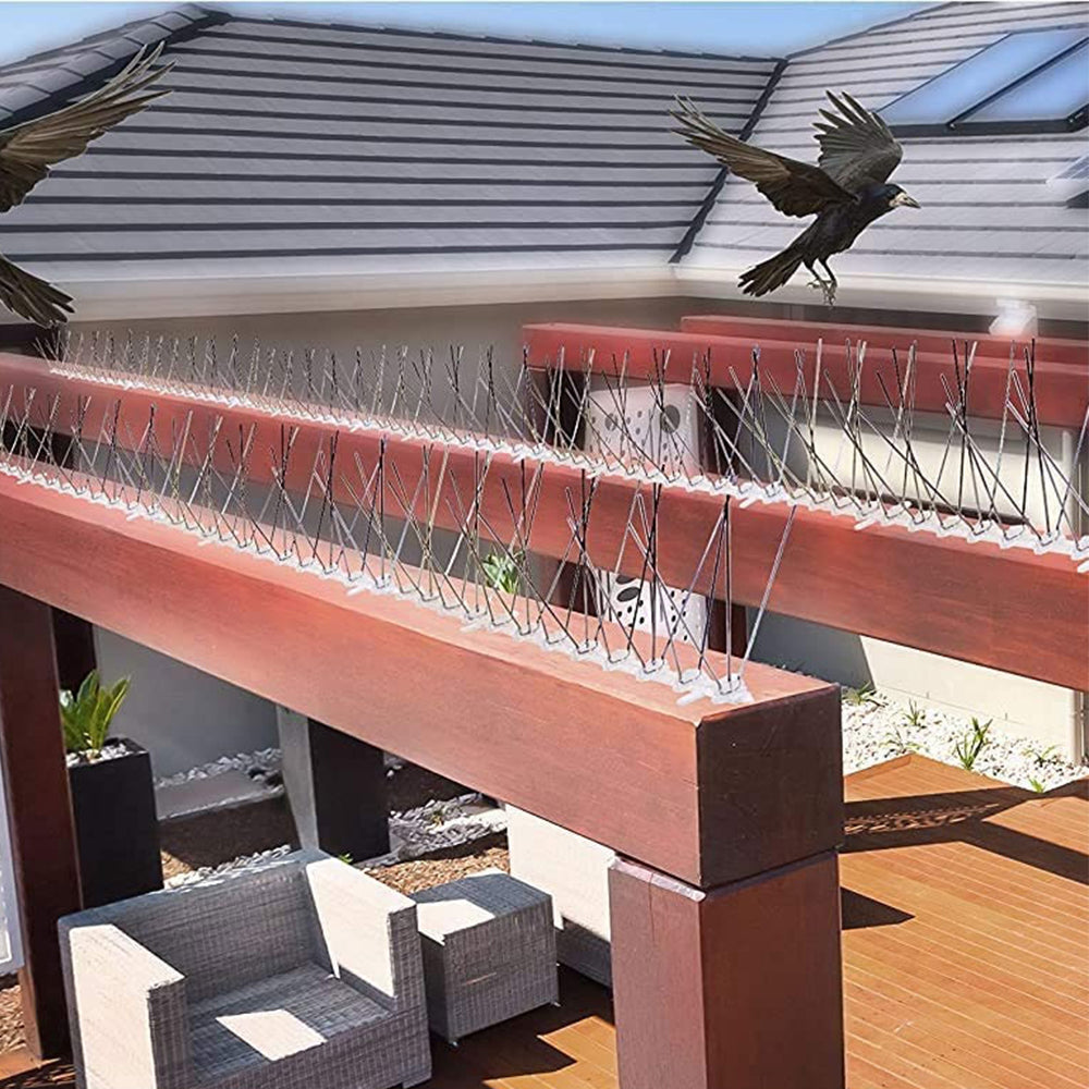 12Pcs Stainless Steel Bird Repeller Pigeon Repeller for Verandas Rooftops Window Frames