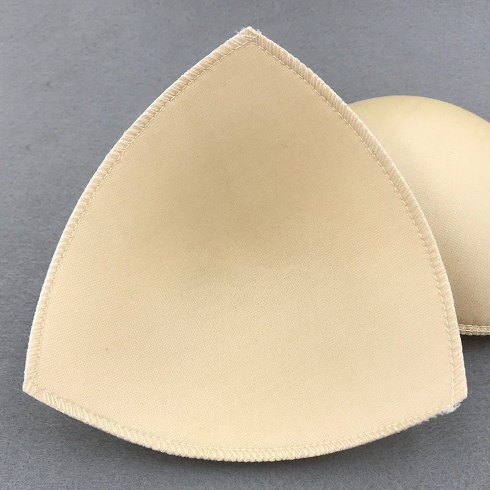 4 Pairs Triangle Replacement Foam Bra Pad Inserts - Nude