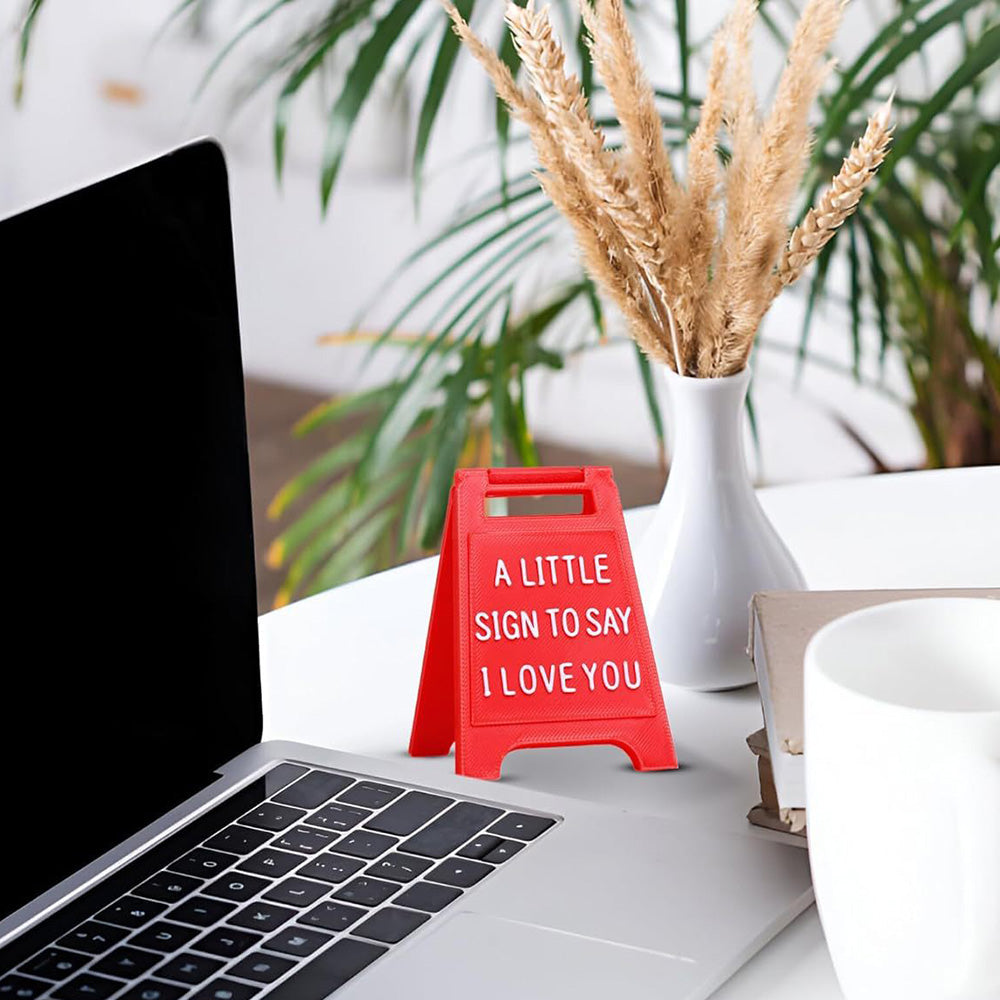 A Little Sign to Say I Love You Mini Ornament Plaque for Home Desk Decoration