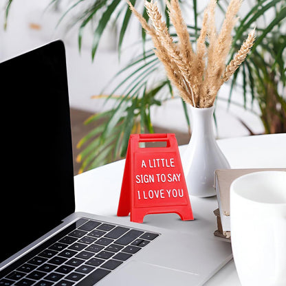 A Little Sign to Say I Love You Mini Ornament Plaque for Home Desk Decoration
