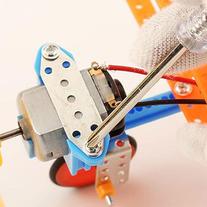 7Pcs Set STEM Toys for Kids Robot Building Science Experiments Toy Electric Motor Engineering Kit