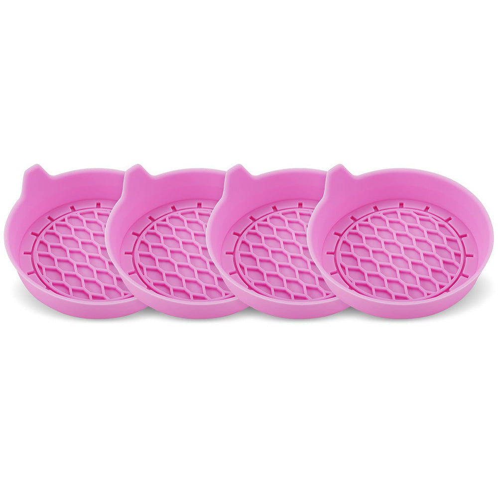 4PCS Universal Car Auto Cup Holder Anti Slip Insert Coaster Car Accessories-Pink