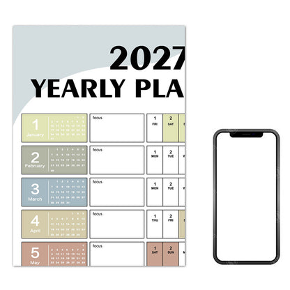 2027 Full Year Wall Calendar - Style3