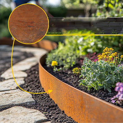 500x15x0.03 cm Corten Steel Garden Edging