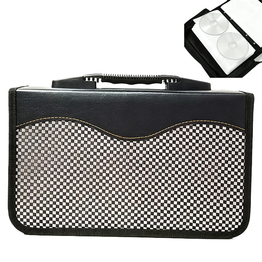 128 Capacity CD DVD Storage Binder Disc Plaid Storage Case