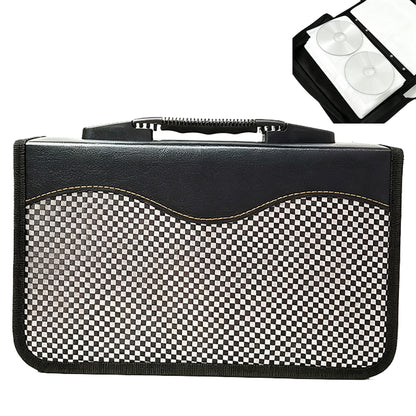 128 Capacity CD DVD Storage Binder Disc Plaid Storage Case