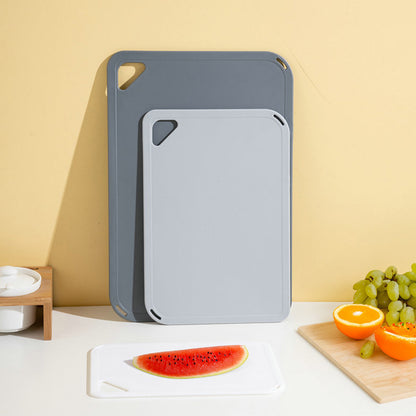3 PCS Plastic Cutting Board Set with Hanging Loop -Grey