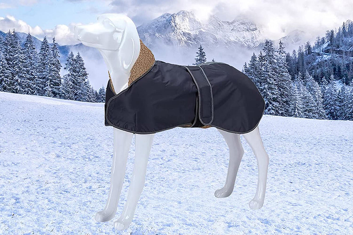 Cozy Reflective Waterproof Dog Winter Coat Windproof Warm Winter Dog Jacket-Black