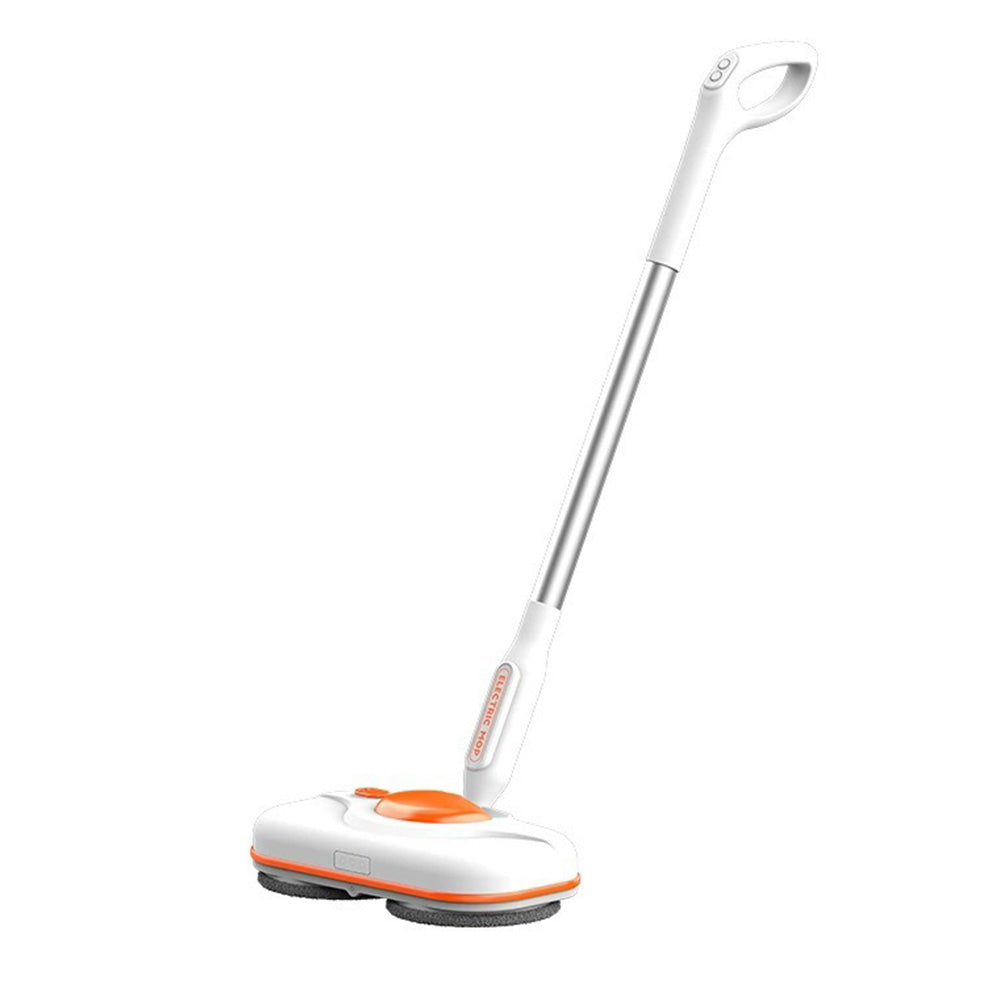 Cordless Electric Spin Mop with LED Light & 750ML Water Sprayer White