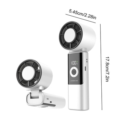 Semiconductor Cooling Handheld Fan 199 Speeds Portable Fan - White