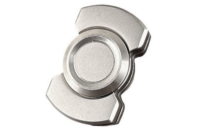 3-in-1 Fidget Spinner Slider and Clicker Stress Relief Toy for Little Ones and Adults-Silver