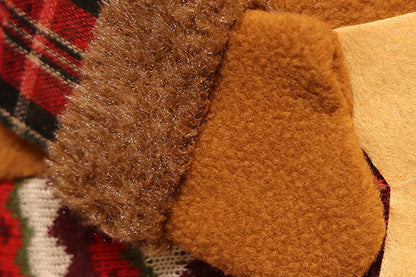 Christmas Chair Covers with Santa Hat for Holiday Dinner Party -Reindeer