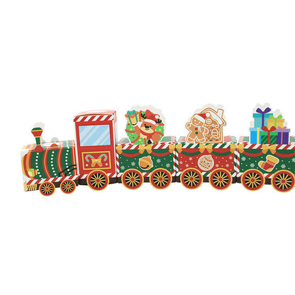 2 Pack 24 Day Christmas Train Advent Calendar with Stickers DIY 3D Paper Countdown Empty Box