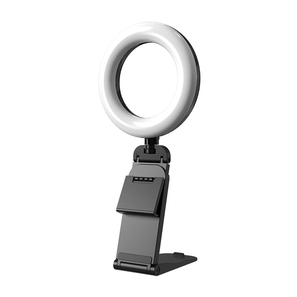 Ring Light with Stand for Desk Clip On LED Selfie Light Desktop for Zoom Meeting
