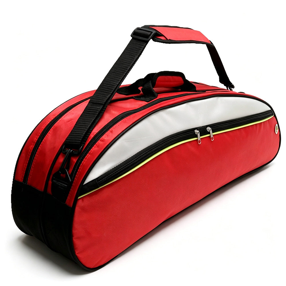 Badminton Bag for 4 to 6 Rackets with Shoe Compartment  - Red