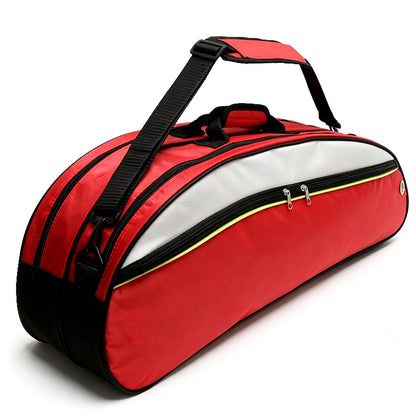 Badminton Bag for 4 to 6 Rackets with Shoe Compartment  - Red