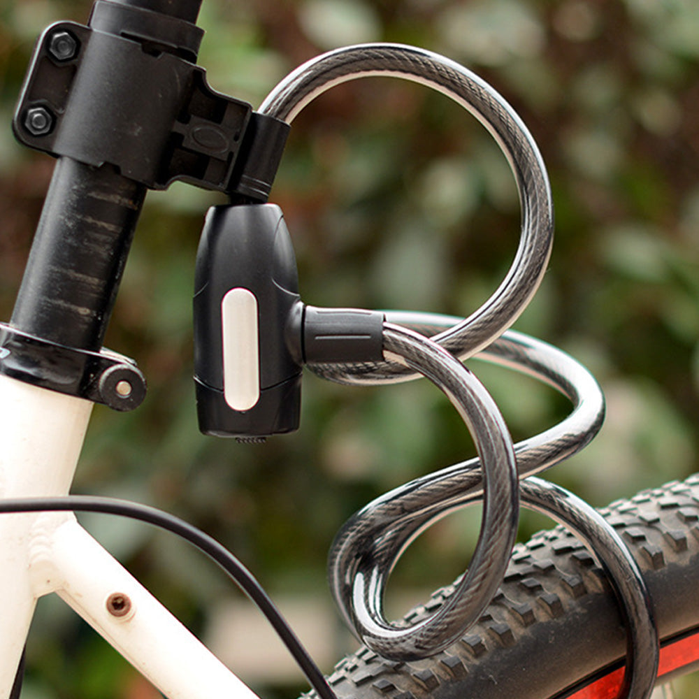 Anti-Theft Bike Cable Lock with 2pcs Keys for Bicycles E-Bikes