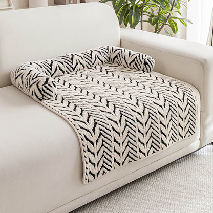 Thick Plush Non Slip Pet Mat-Black