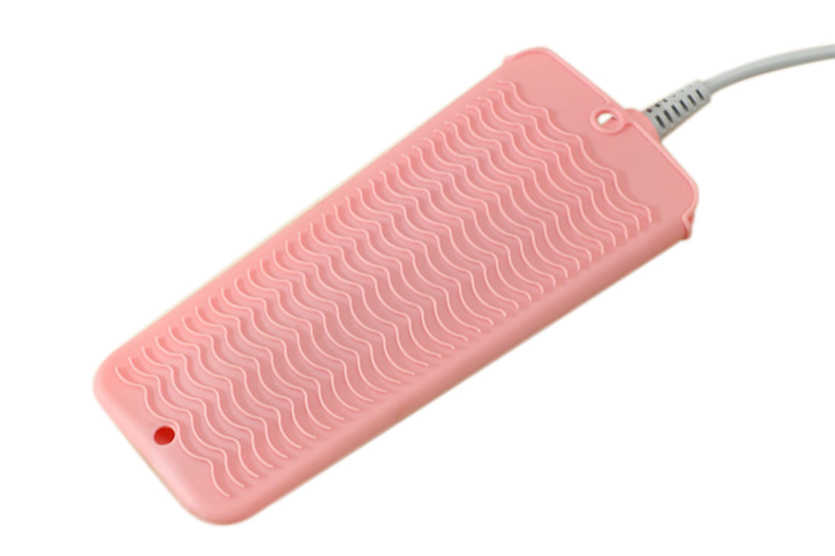 4 Pack Heat Resistant Silicone Pouch for Hair Styling Tools-Pink