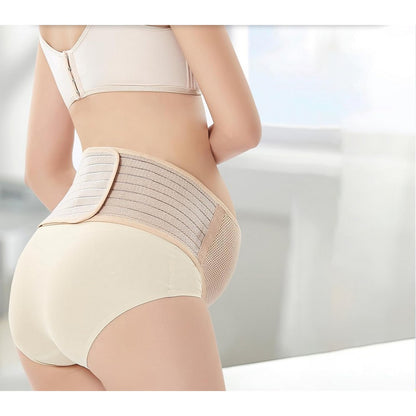 Maternity Belt Pregnancy Belly Band for Back Pain Relief Abdominal Support-Khaki