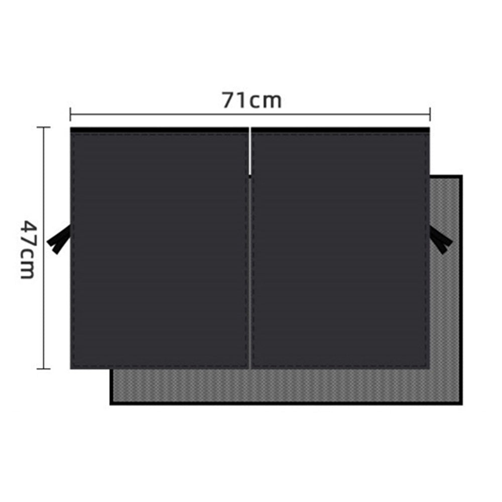 2PCS Car Window Sun Shades Double Layer Magnetic Rear Window Privacy Cover