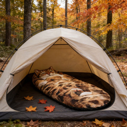 Cat Sleeping Bag Wearable Blanket for Camping Sleepovers Home Lounging Style3