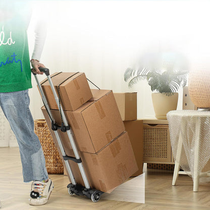 Small Folding Hand Truck with 2 Wheels Foldable Luggage Cart for Airport Travel Moving