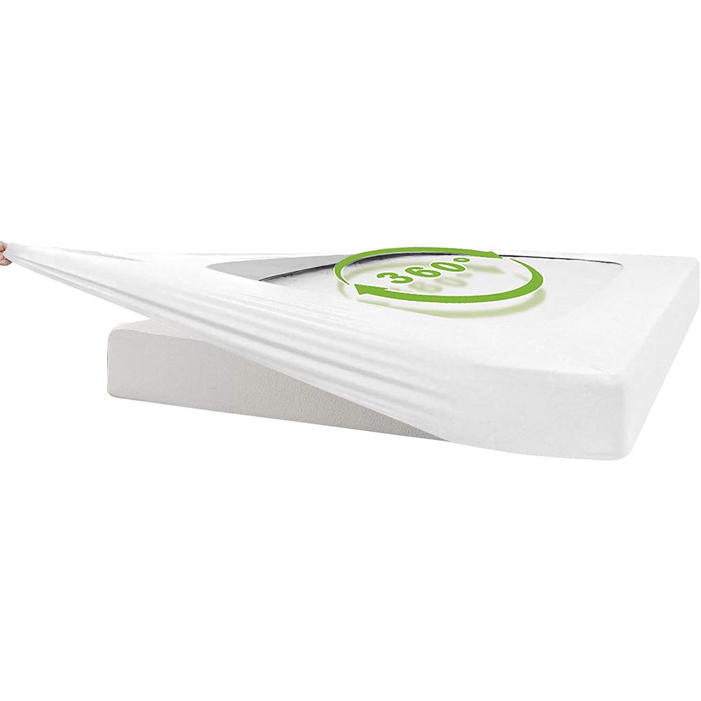 Elastic Box Spring Mattress Foundation Cover -White