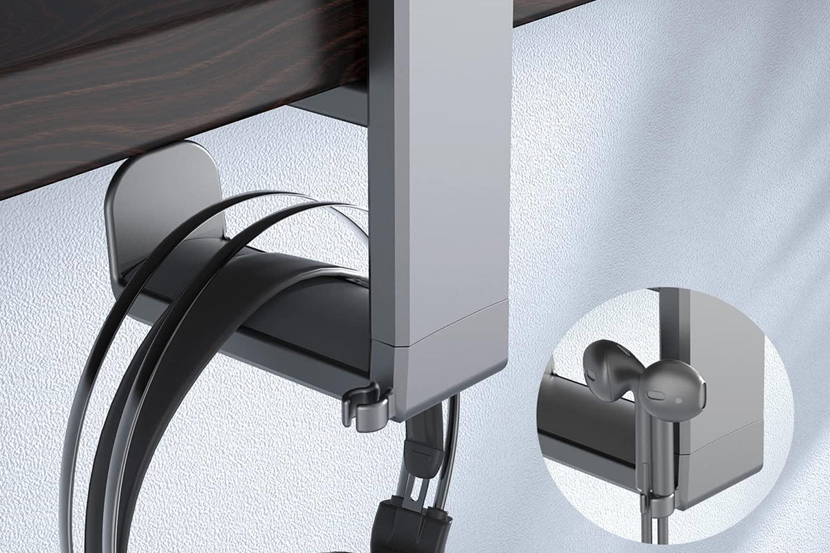 Headset Holder Headphone Hook Rotating Arm Under Desk Headphone Hanger -Black