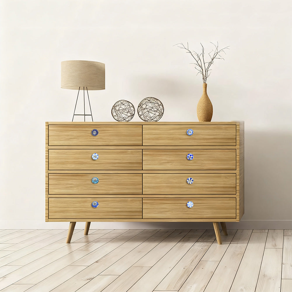 7Pcs Ceramic Cabinet Drawer Knobs ¨C Cupboard Door Handles and Pulls for Furniture