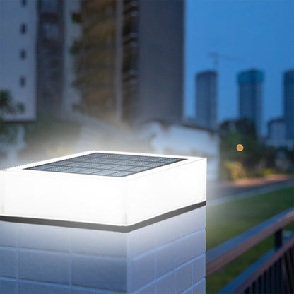 2Pcs Solar Column Lamp Outdoor 28 LEDs Wall Fence Column Lamp