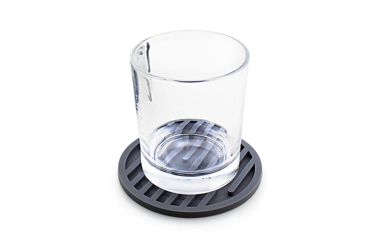 6Pcs For Home Decor Non-Slip And Non-Stick Round Silicone Absorbent Scald-Proof Drink Coasters-Grey