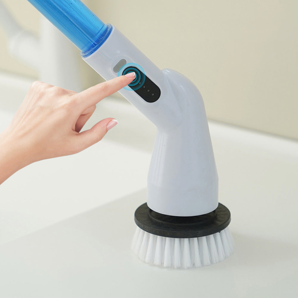 Electric Spin Scrubber with 9 Replaceable Brush Heads 2-Speed Cordless Cleaning Brush