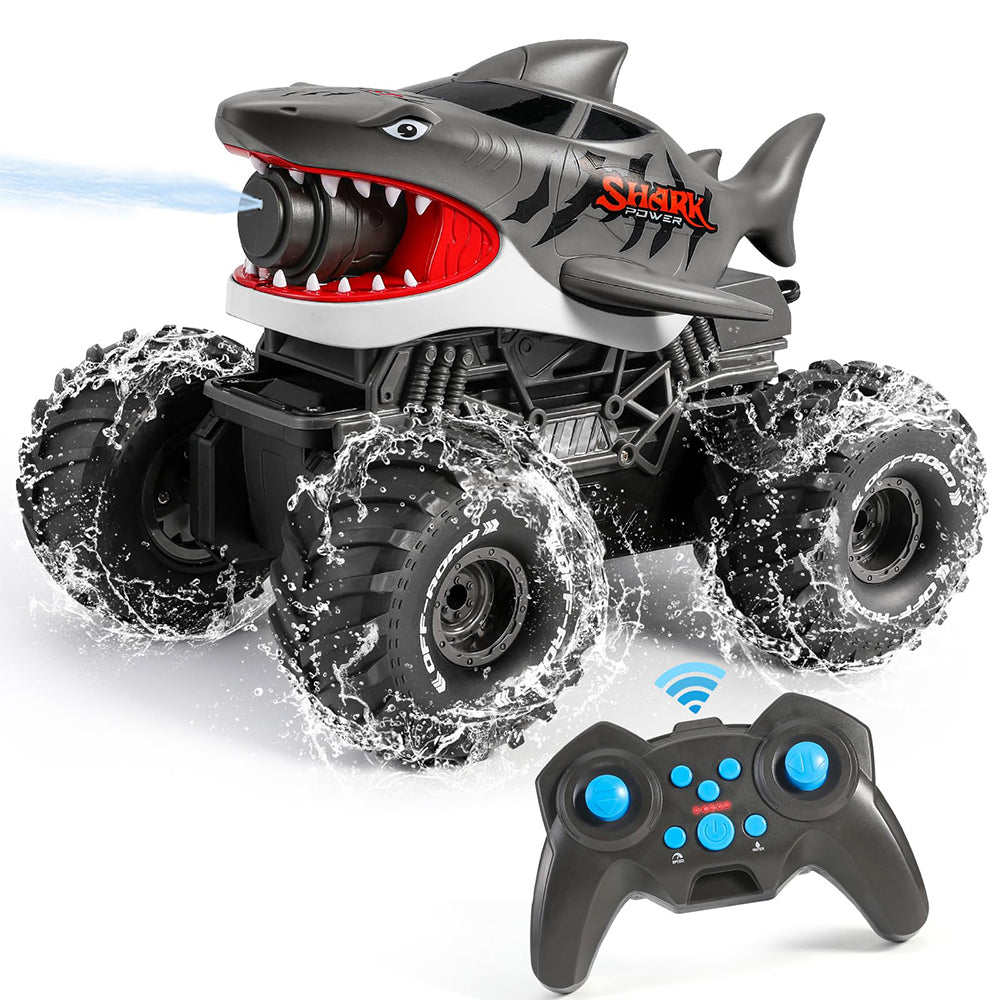 Gesture Sensing Amphibious RC Shark Monster Truck - Green