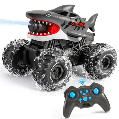 Gesture Sensing Amphibious RC Shark Monster Truck - Green