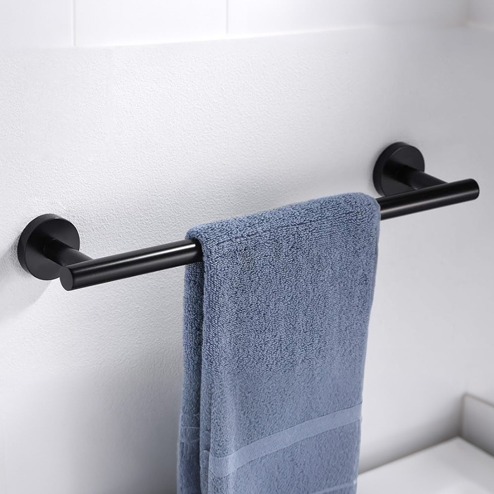 4 Pcs Bathroom Hardware Set Stainless Steel Wall Mounted Accessories-Black