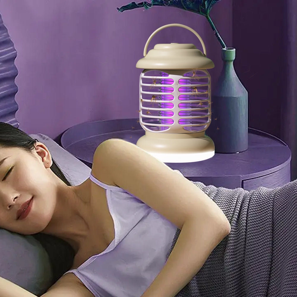 Portable Electric Mosquito Lamp USB Mosquito Zapper Killer Trap Khaki