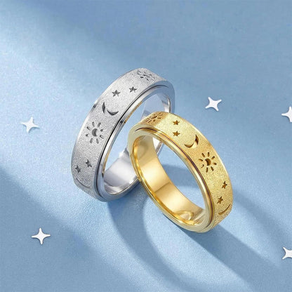 3Pcs Spinner Ring Stainless Steel Fun Playful Rotating Rings Ring Size AU N