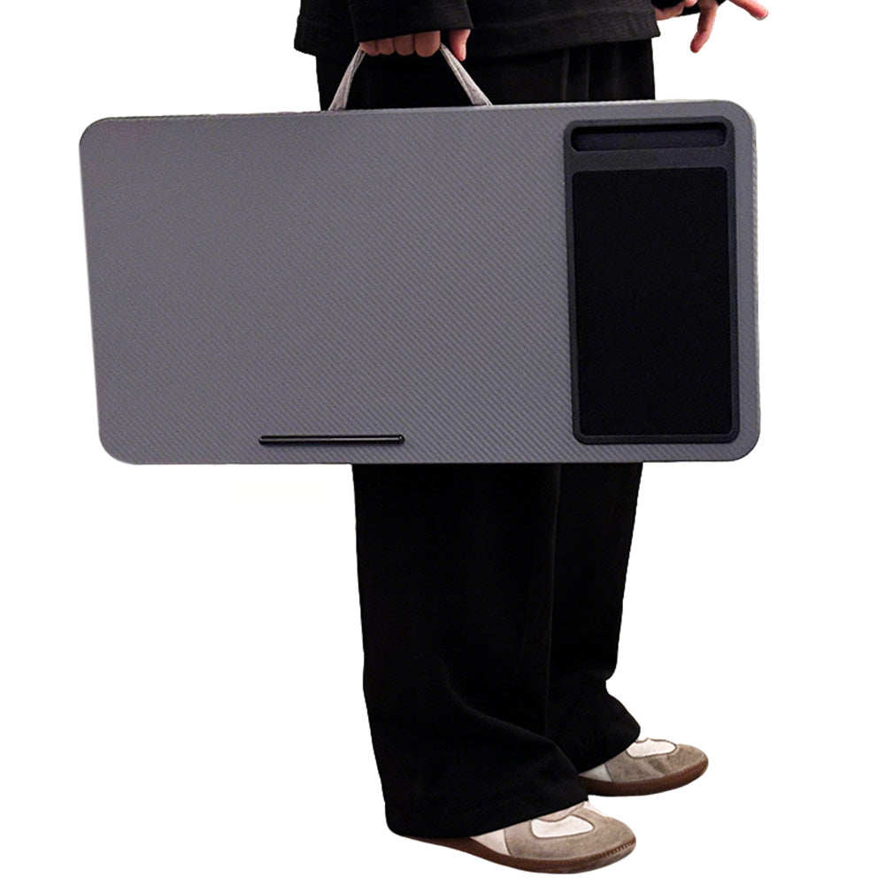 Laptop Lap Desks for Adults Portable Laptop Desk with Mouse Pad and Phone Holder-Grey
