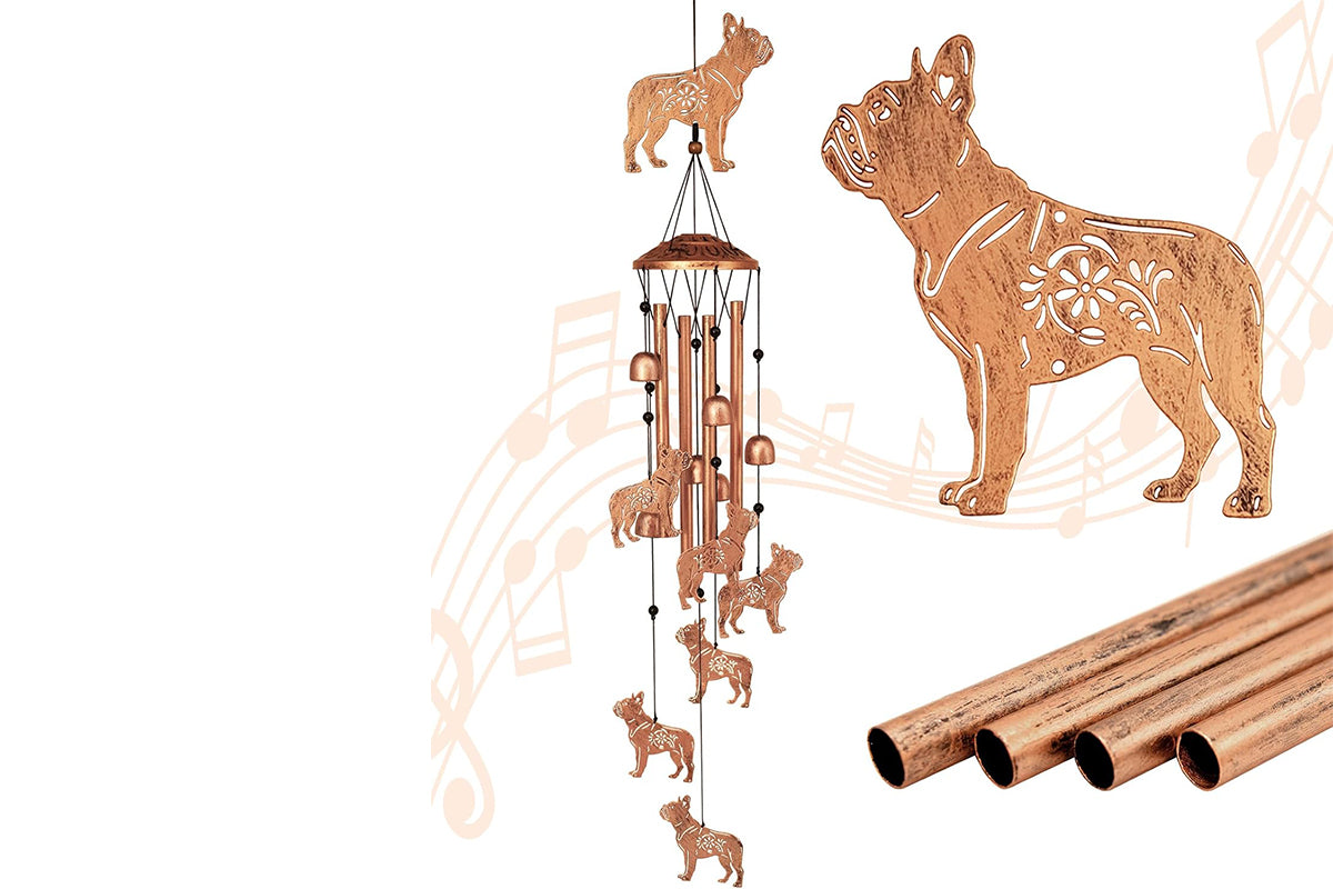 Wind Chime for Outside Patio Garden -Bulldog