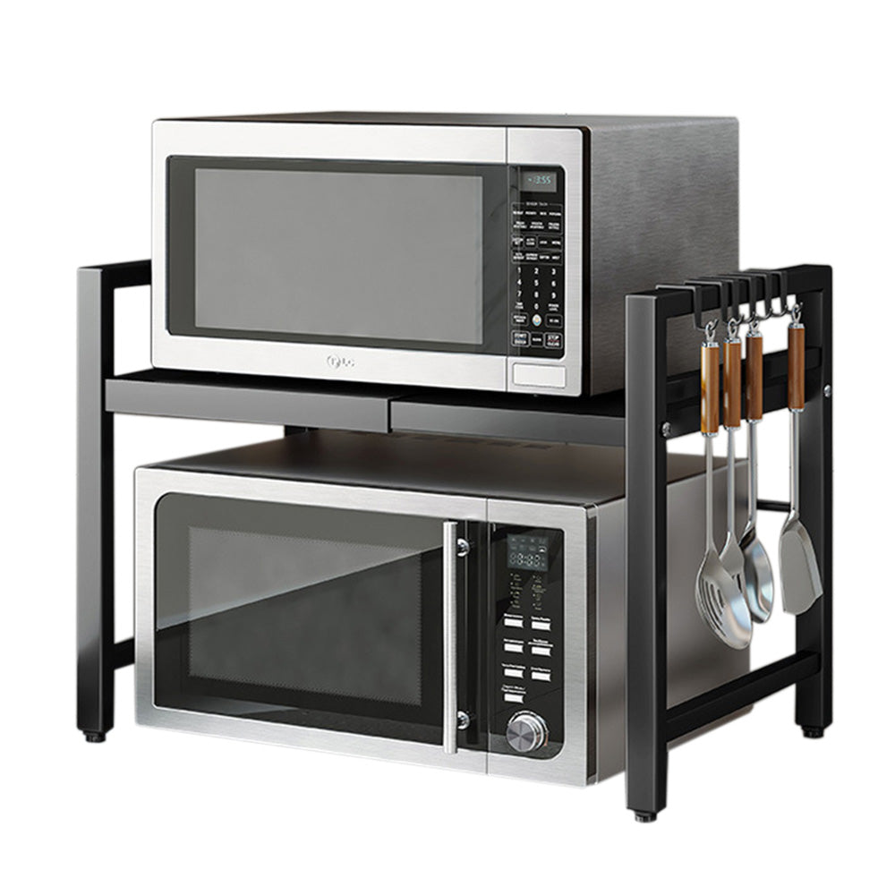 Adjustable Metal Shelf Stand for Microwave Oven Kitchen Storage Rack Organize