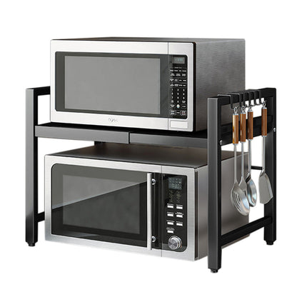 Adjustable Metal Shelf Stand for Microwave Oven Kitchen Storage Rack Organize