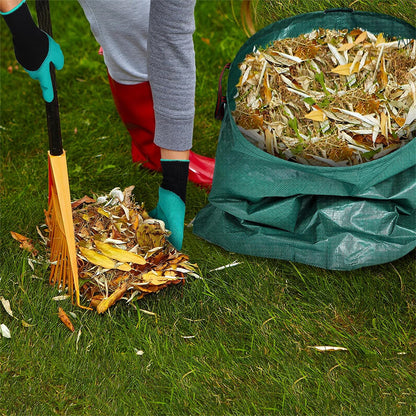 Heavy Duty Outdoor Leaf Collection Bag Foldable Garden Yard Waste Tarp