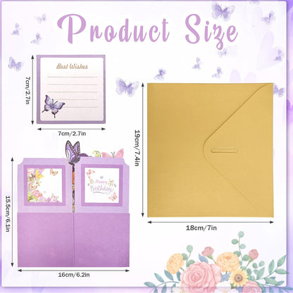 3D Pop Up Butterfly Daisy and Lily of the Valley Birthday Card