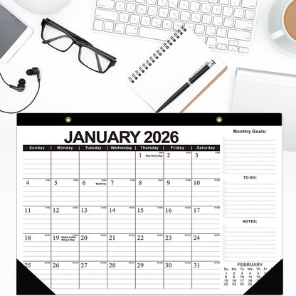 18-Month Desk Calendar (Jan 2026 ¨C June 2027) with Corner Protectors for Office Style 2