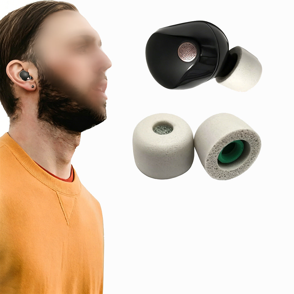 16 Pcs Memory Foam Ear Tips for Sony WF-1000XM6 XM5 XM4 Earbuds-Grey