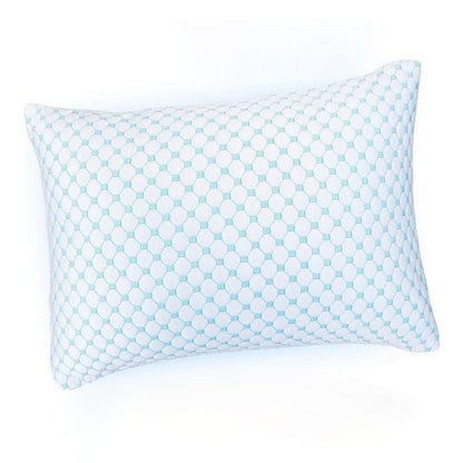 Shredded Memory Foam Pillows for Sleeping with Washable Cooling Cover Blue