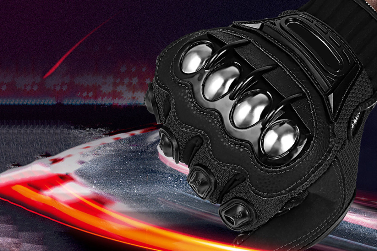 Stainless Steel Armour Motorcycle Gloves Sport Motorbike Racing Street Gloves