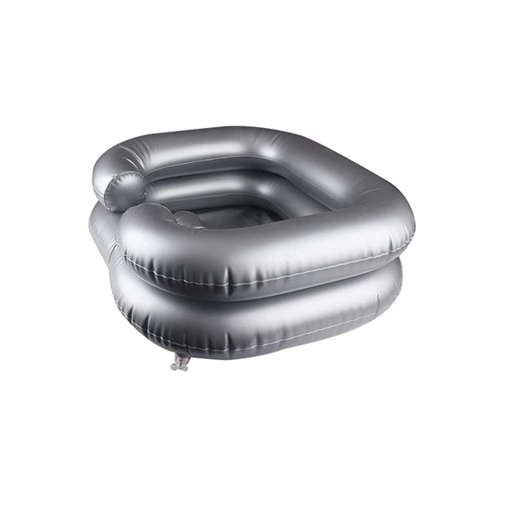 Inflatable Shampoo Basin Portable Hair Washing Tub for Haircut Dye Hair Wash Gray